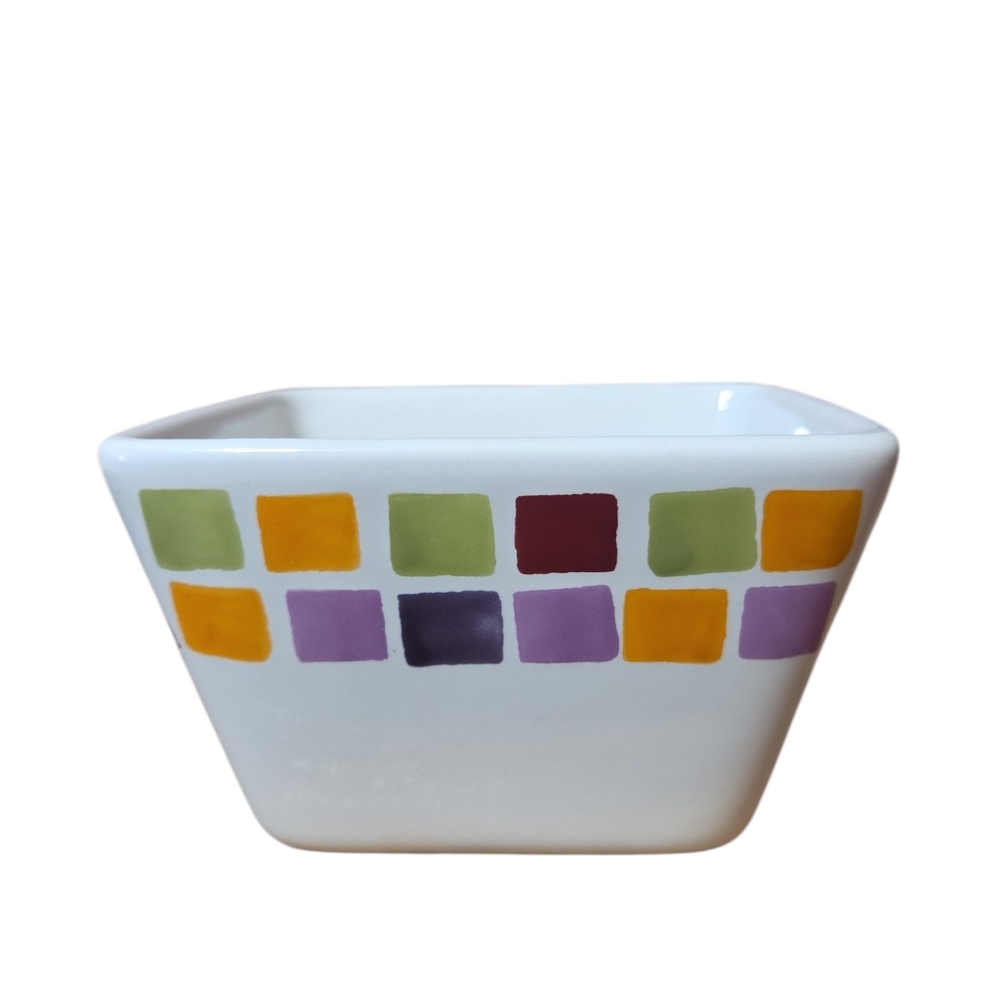 Pampered‎ Chef Simple Additions Mosaic Tile small square bowl Kitchen Dining